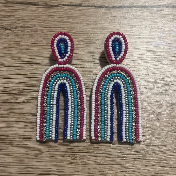 Jewelry - Beaded Rainbow Earrings